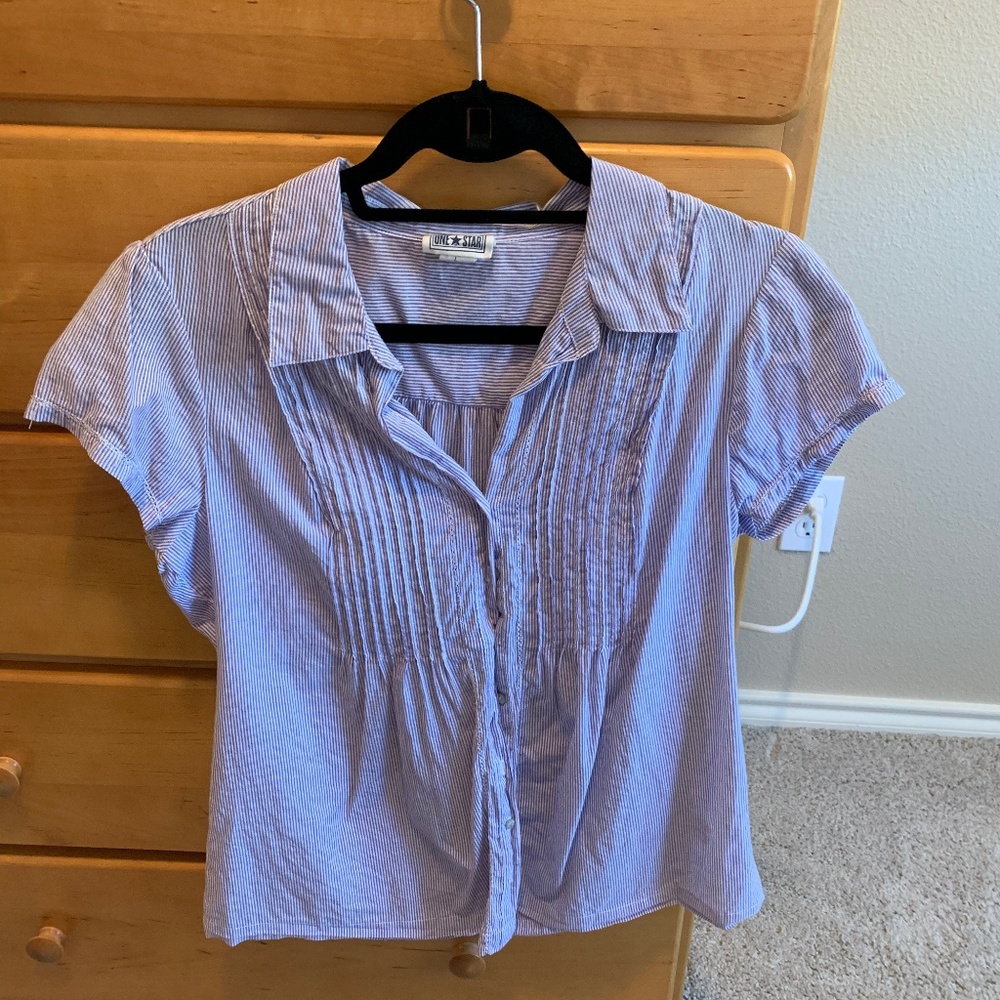Converse Purple and White striped Blouse